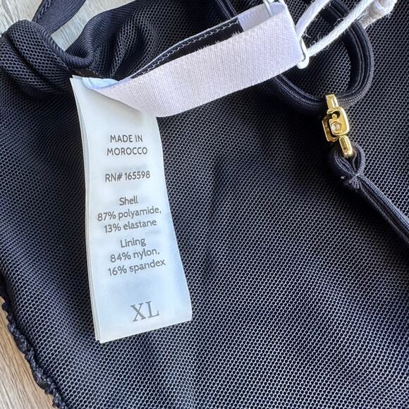 andie swim x demi moore the tropez bikini triangle top women black xlarge xl - Picture 6 of 7